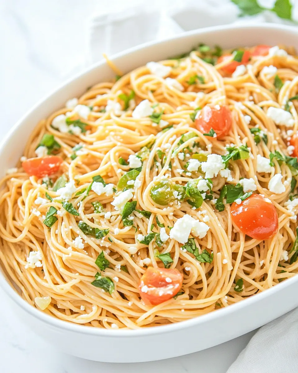 Classic Greek Spaghetti with Tomatoes and Feta image