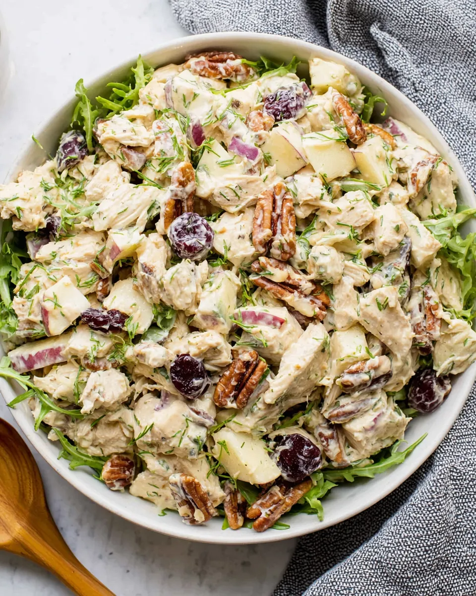 Homemade Greek Yogurt Chicken Salad with Toasted Pecans and Apples recipe photo