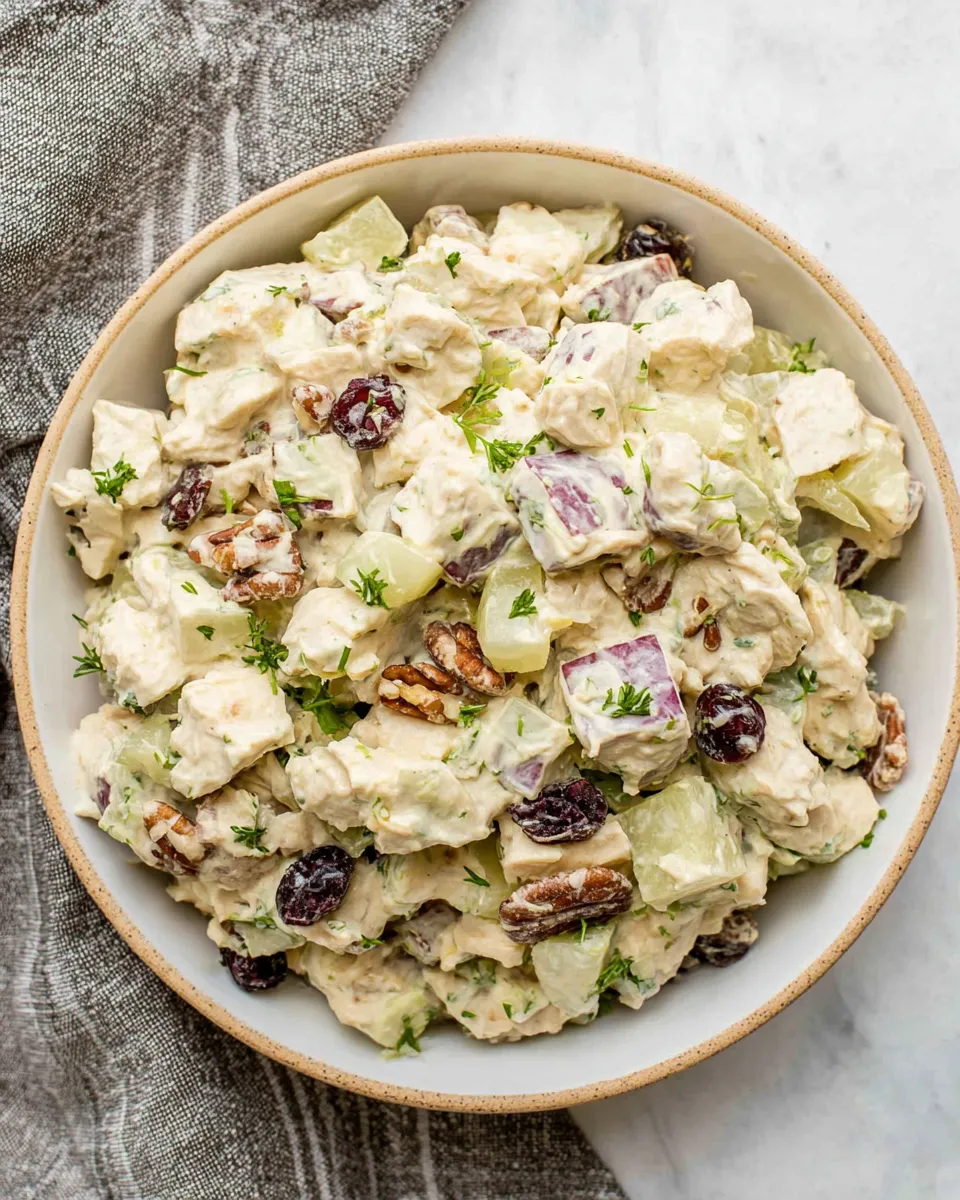 Classic Greek Yogurt Chicken Salad with Toasted Pecans and Apples dish photo