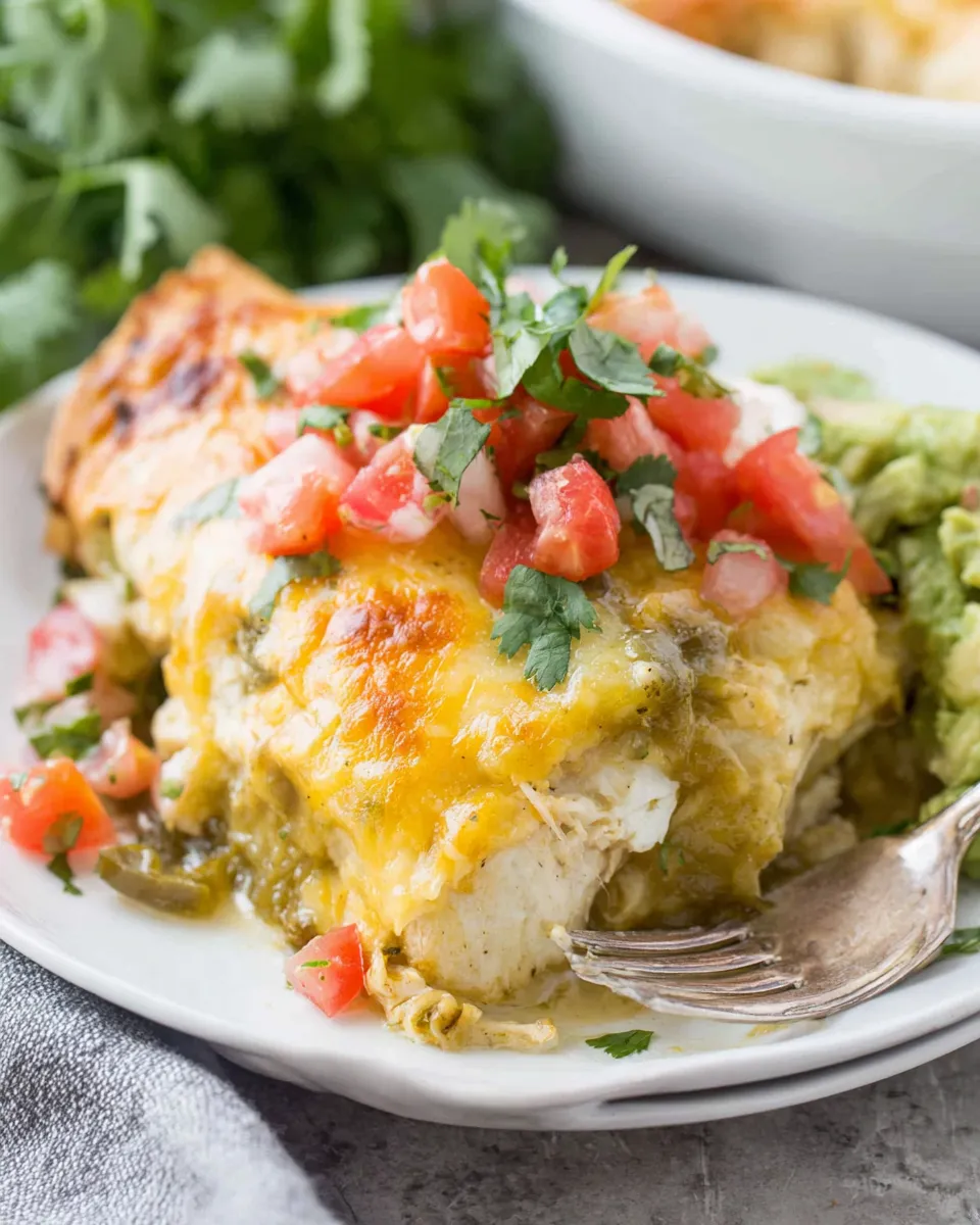 Homemade Green Chicken Enchiladas Recipe photo