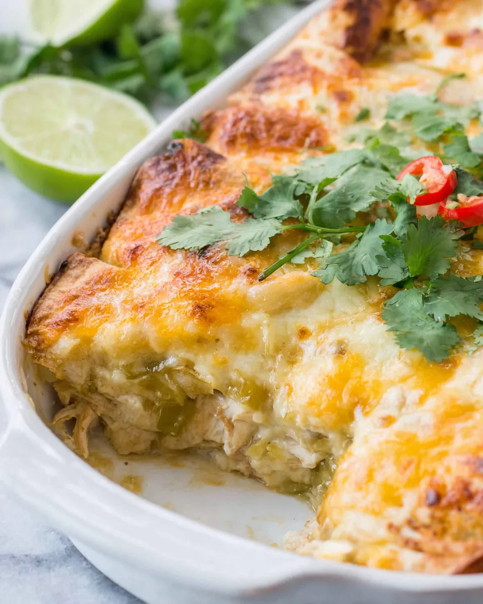 Classic Green Chicken Enchiladas Recipe image