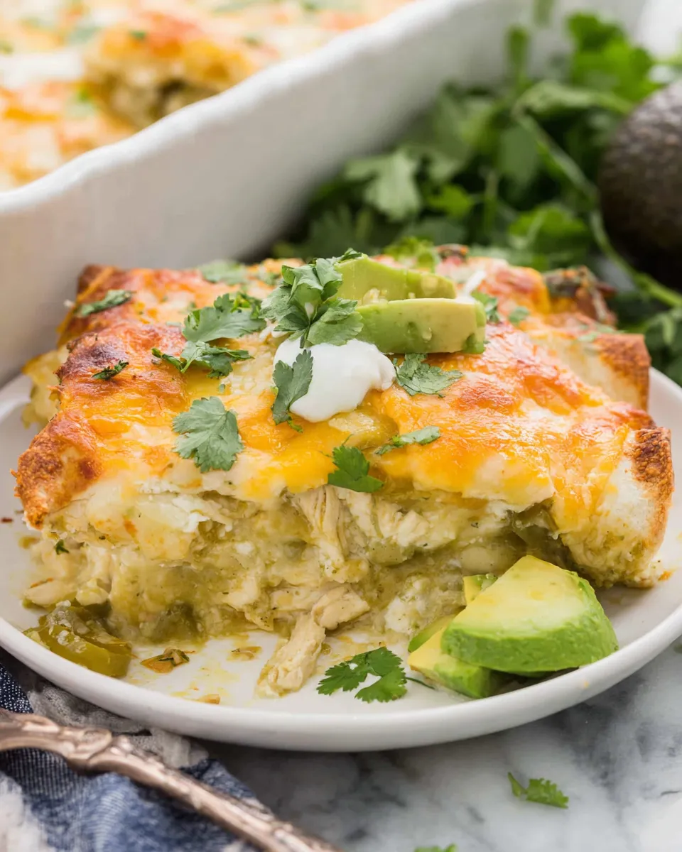 Easy Green Chicken Enchiladas Recipe recipe photo