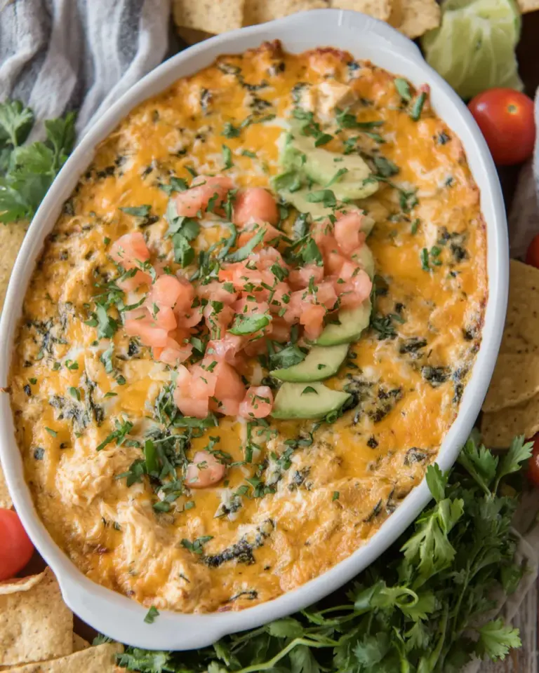Homemade Green Chile Chicken Enchilada Dip recipe photo