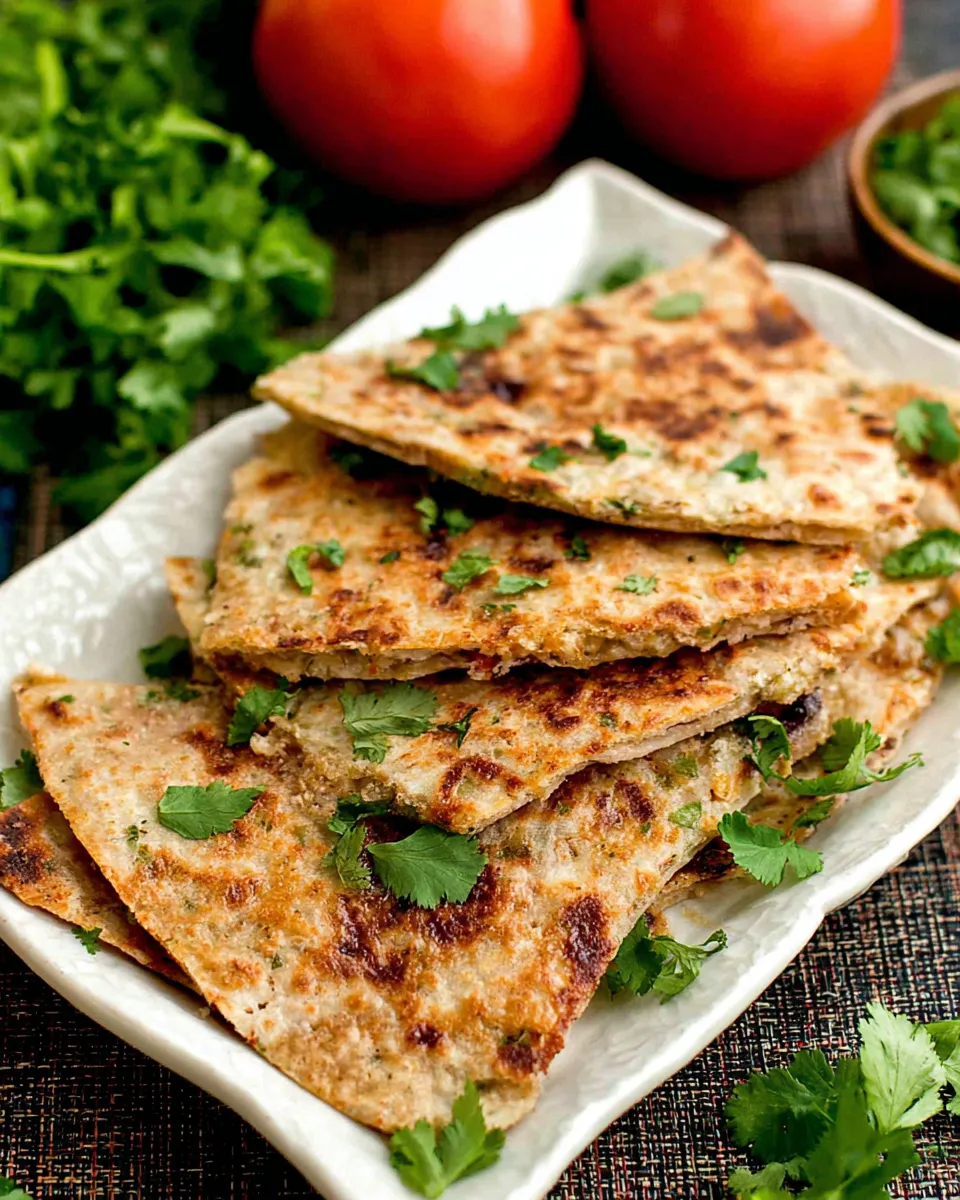 Easy Green Chile Chicken Quesadillas food shot