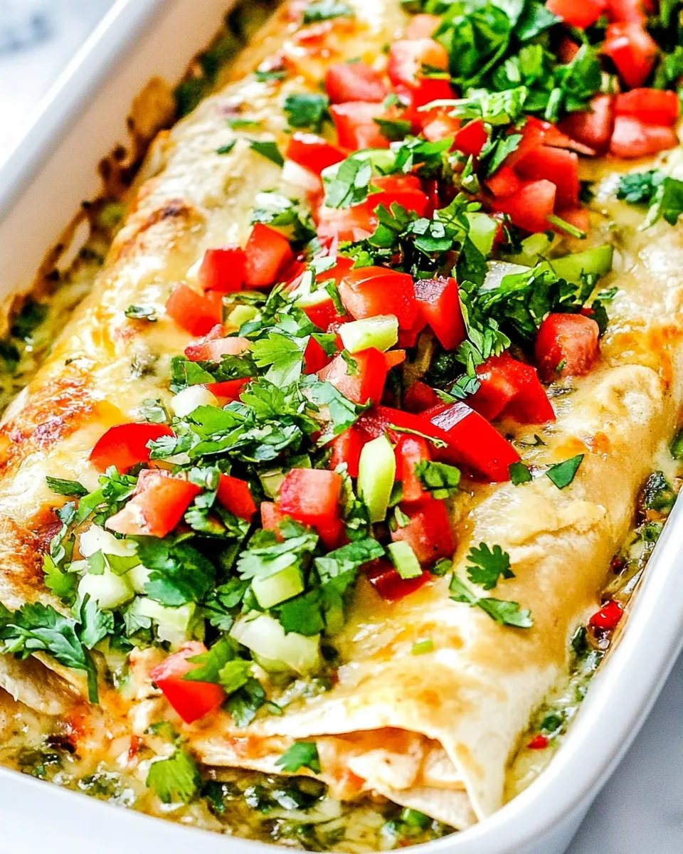 Easy Green Chile Enchiladas with Chicken picture