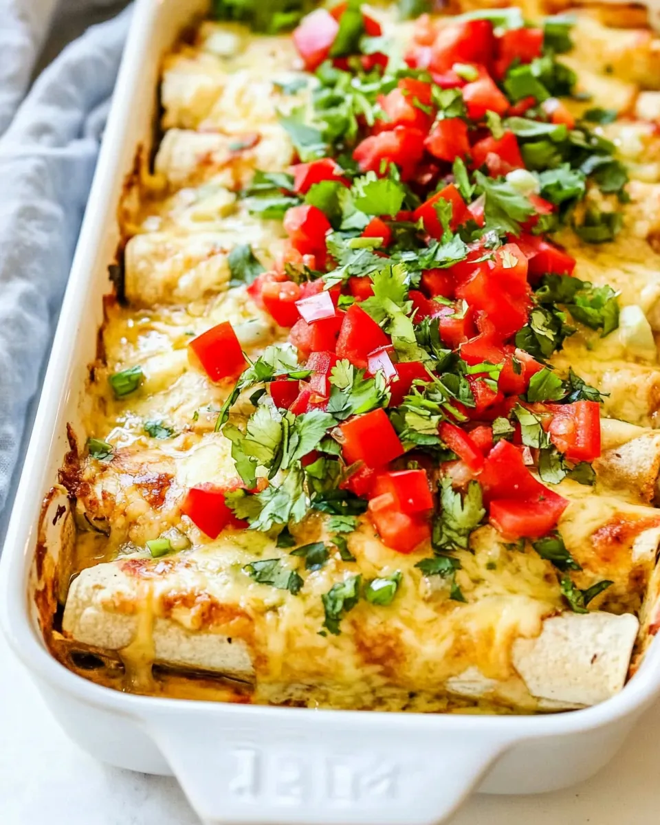 Delicious Green Chile Enchiladas with Chicken shot