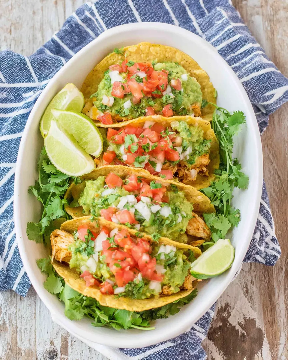 Classic Green Chile Slow Cooker Chicken Tacos image