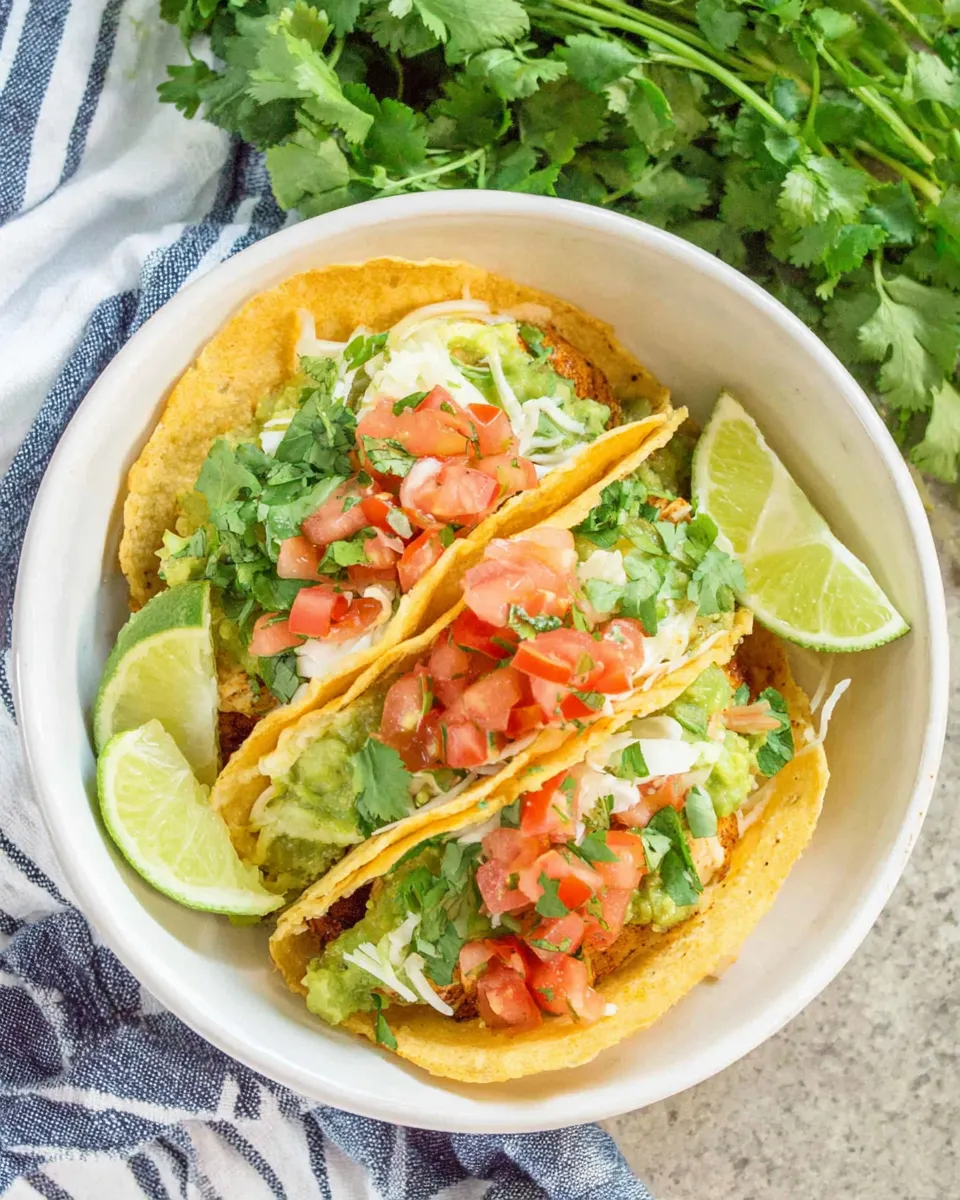 Easy Green Chile Slow Cooker Chicken Tacos recipe image