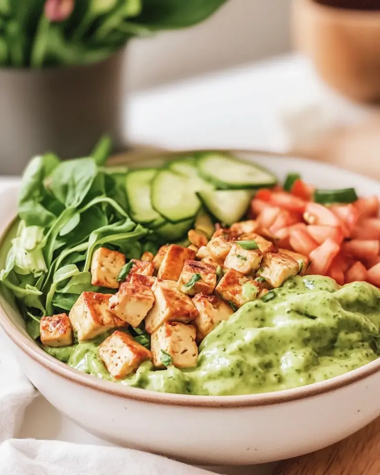 Homemade Green Goddess Tofu Bowl Recipe photo
