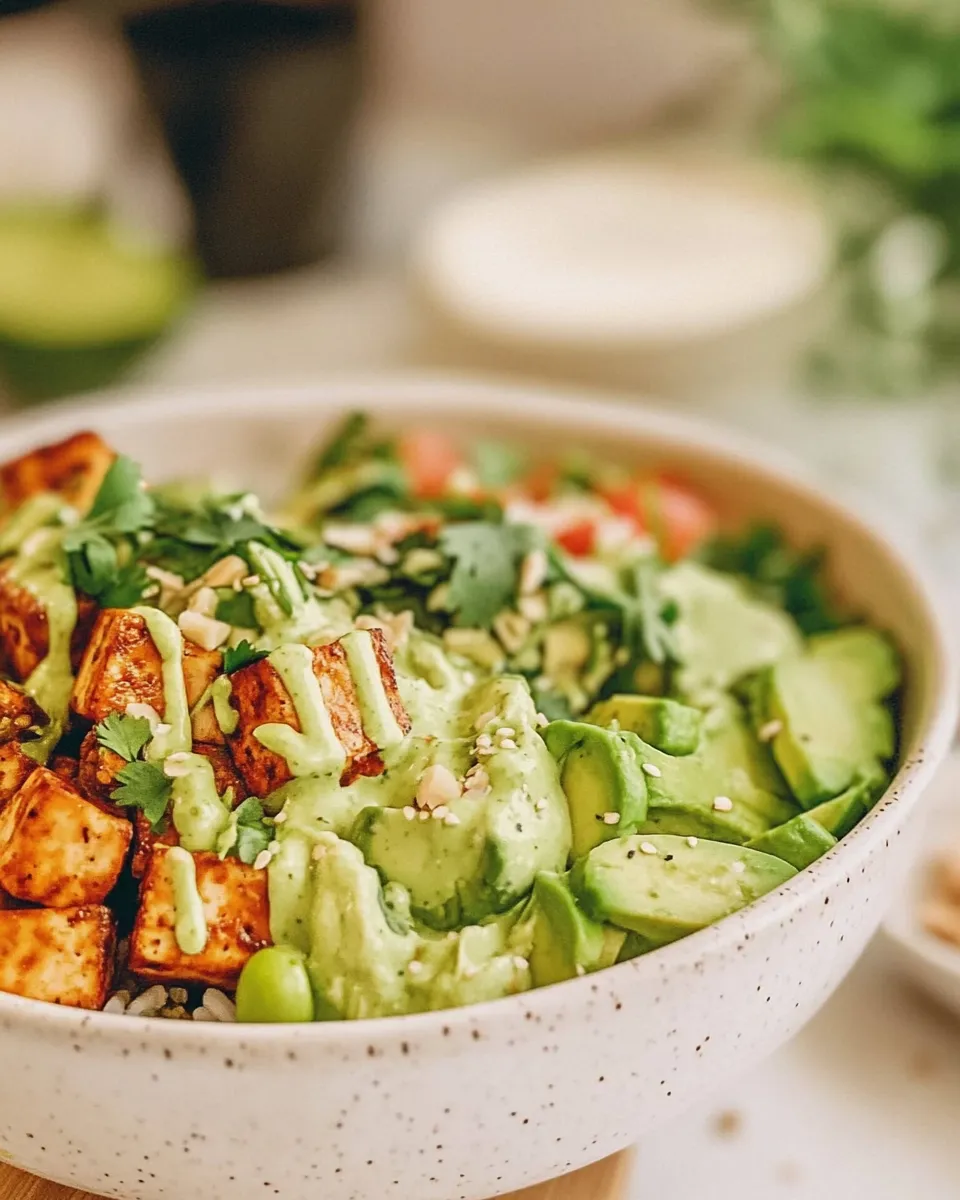 Easy Green Goddess Tofu Bowl Recipe recipe photo