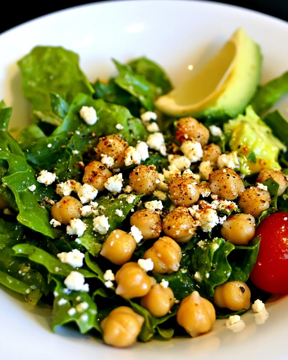 Classic Green Salad with Chickpeas image
