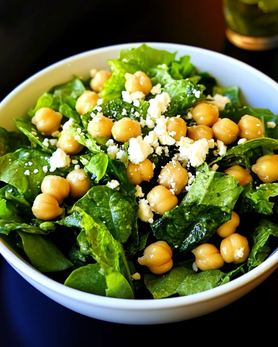 Easy Green Salad with Chickpeas recipe image