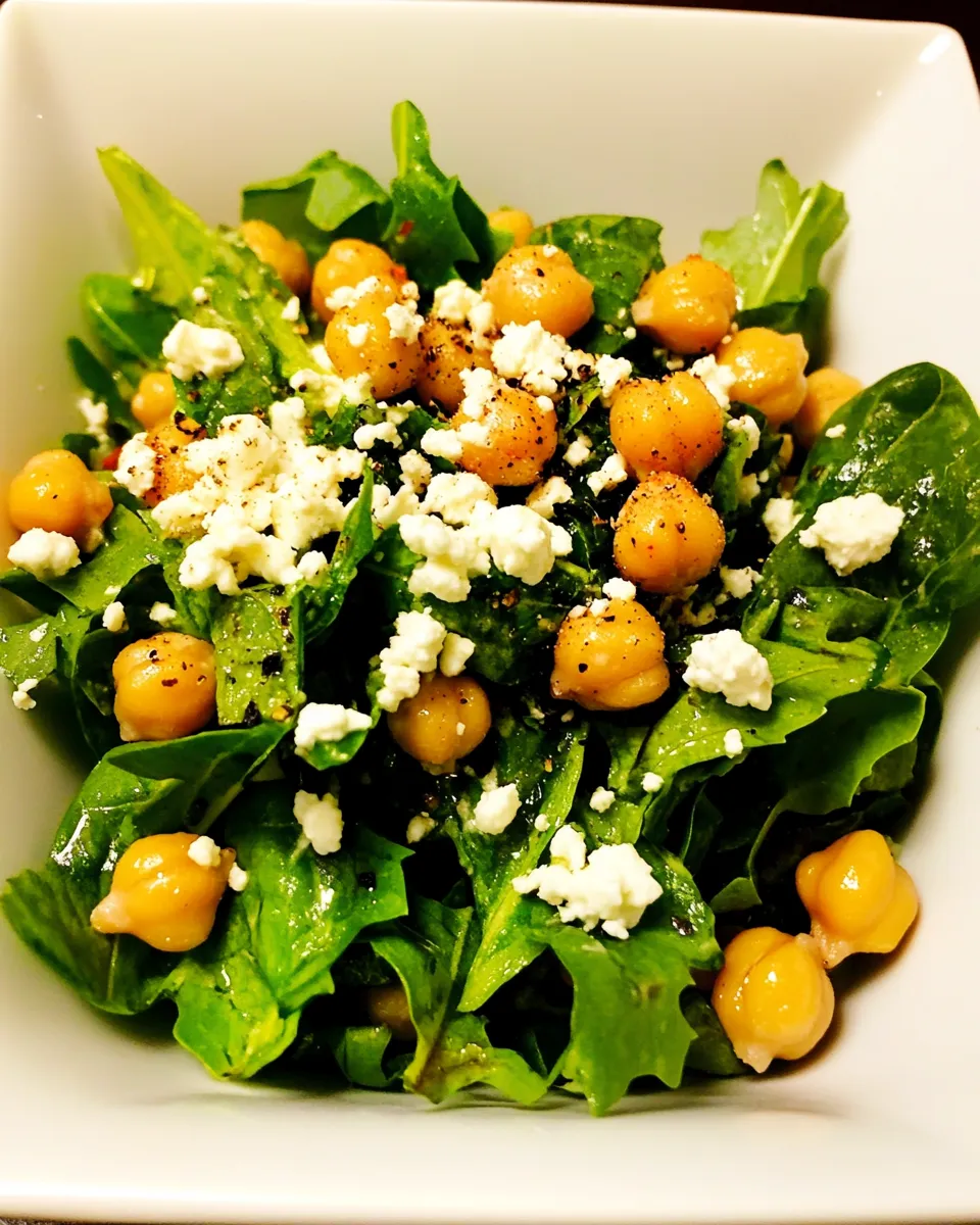 Delicious Green Salad with Chickpeas dish photo