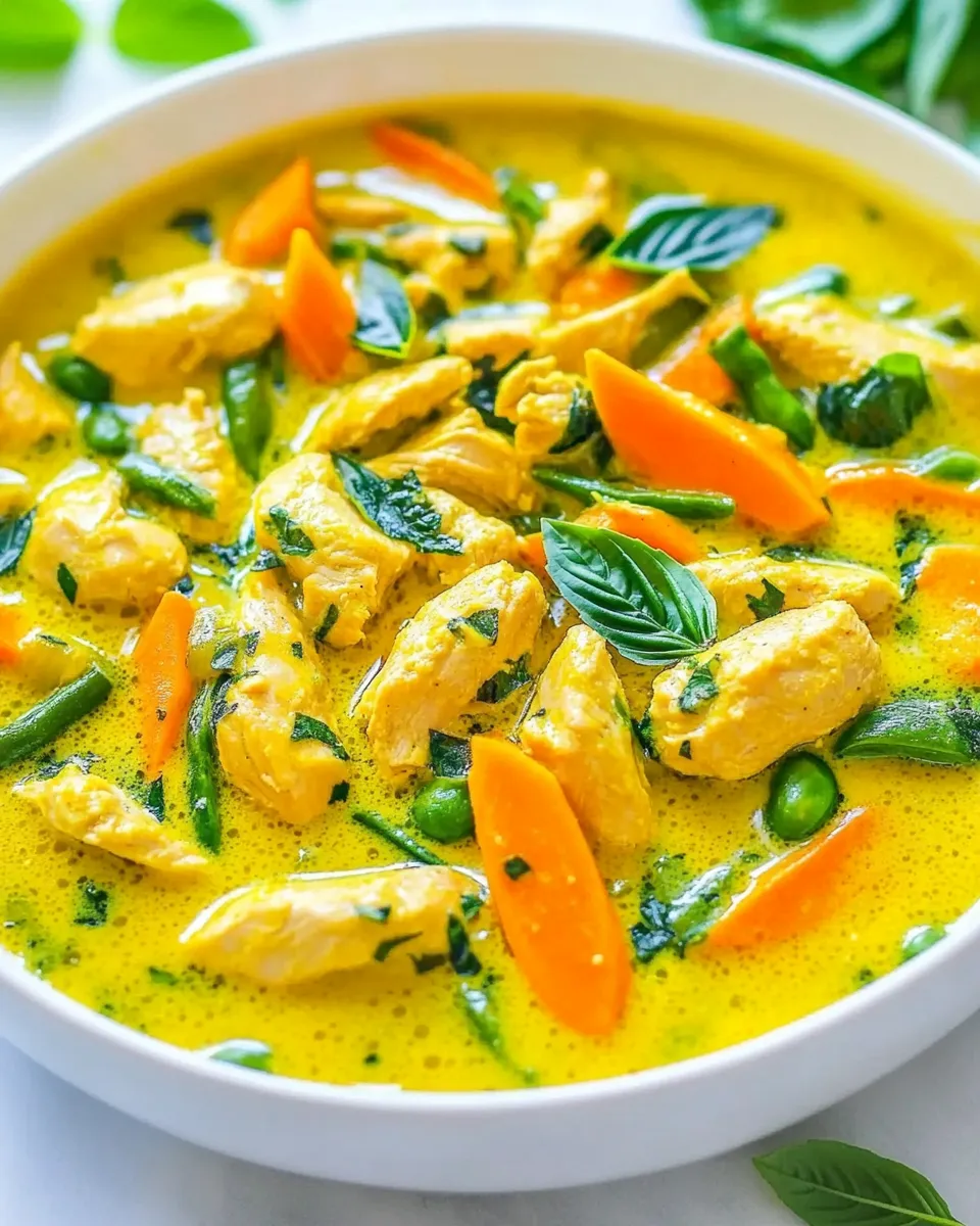Homemade Green Thai Chicken Coconut Curry photo
