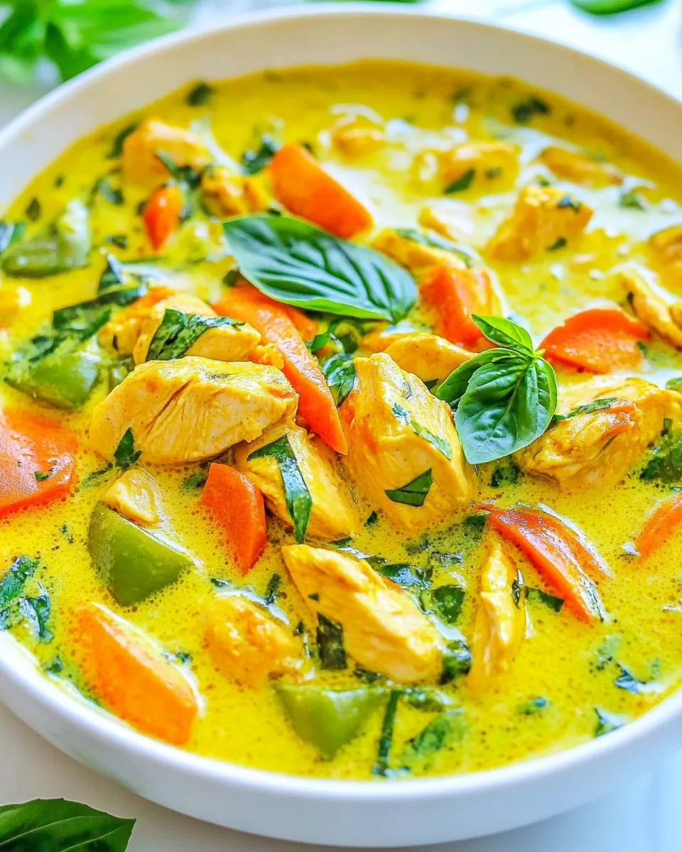 Classic Green Thai Chicken Coconut Curry recipe image