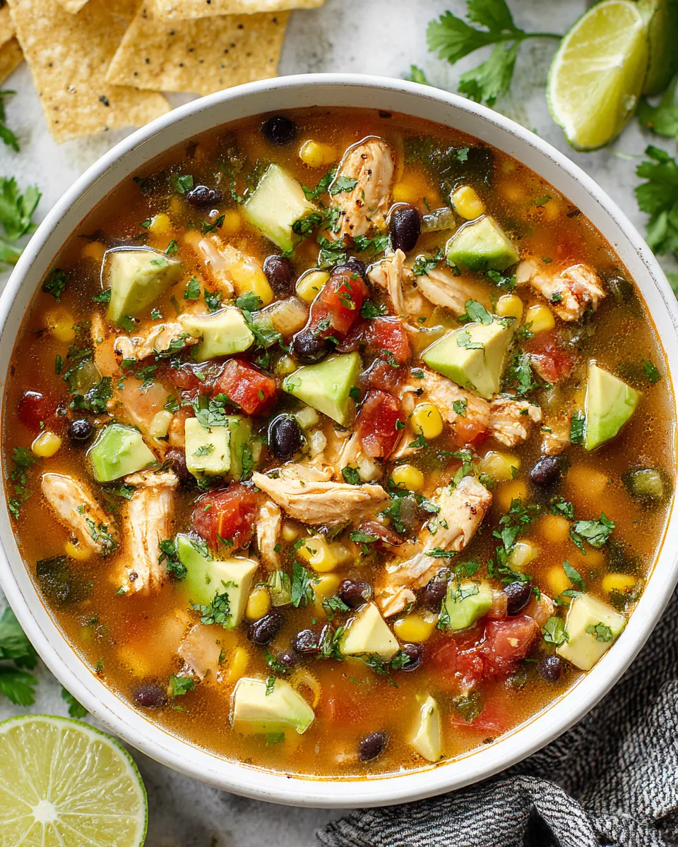 Classic Grilled Chicken Tortilla Soup dish photo