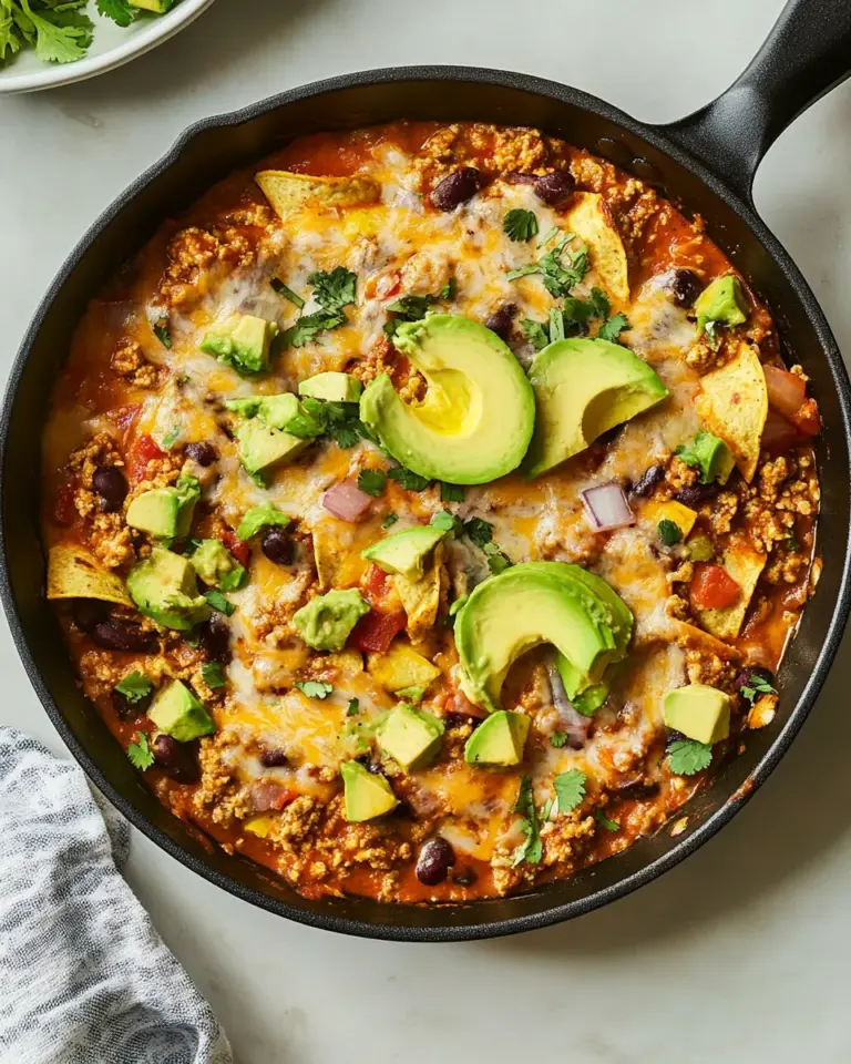 Homemade Ground Turkey Enchilada Skillet photo