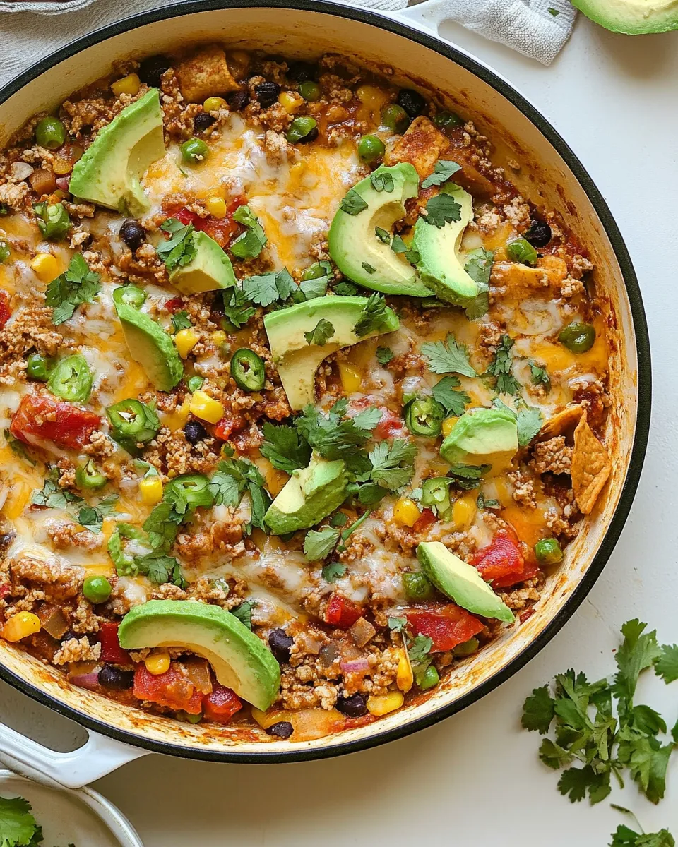 Easy Ground Turkey Enchilada Skillet recipe photo