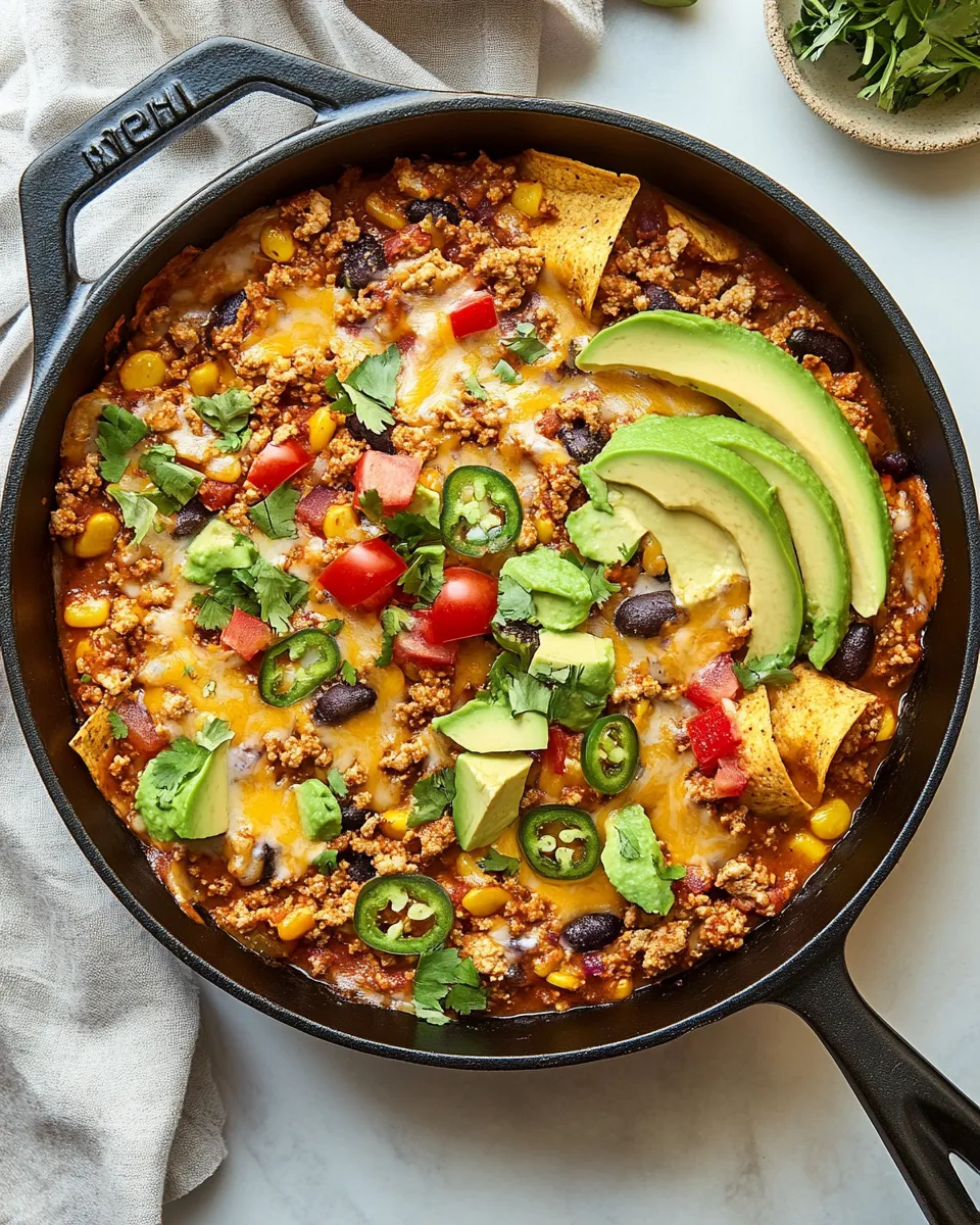 Delicious Ground Turkey Enchilada Skillet dish photo