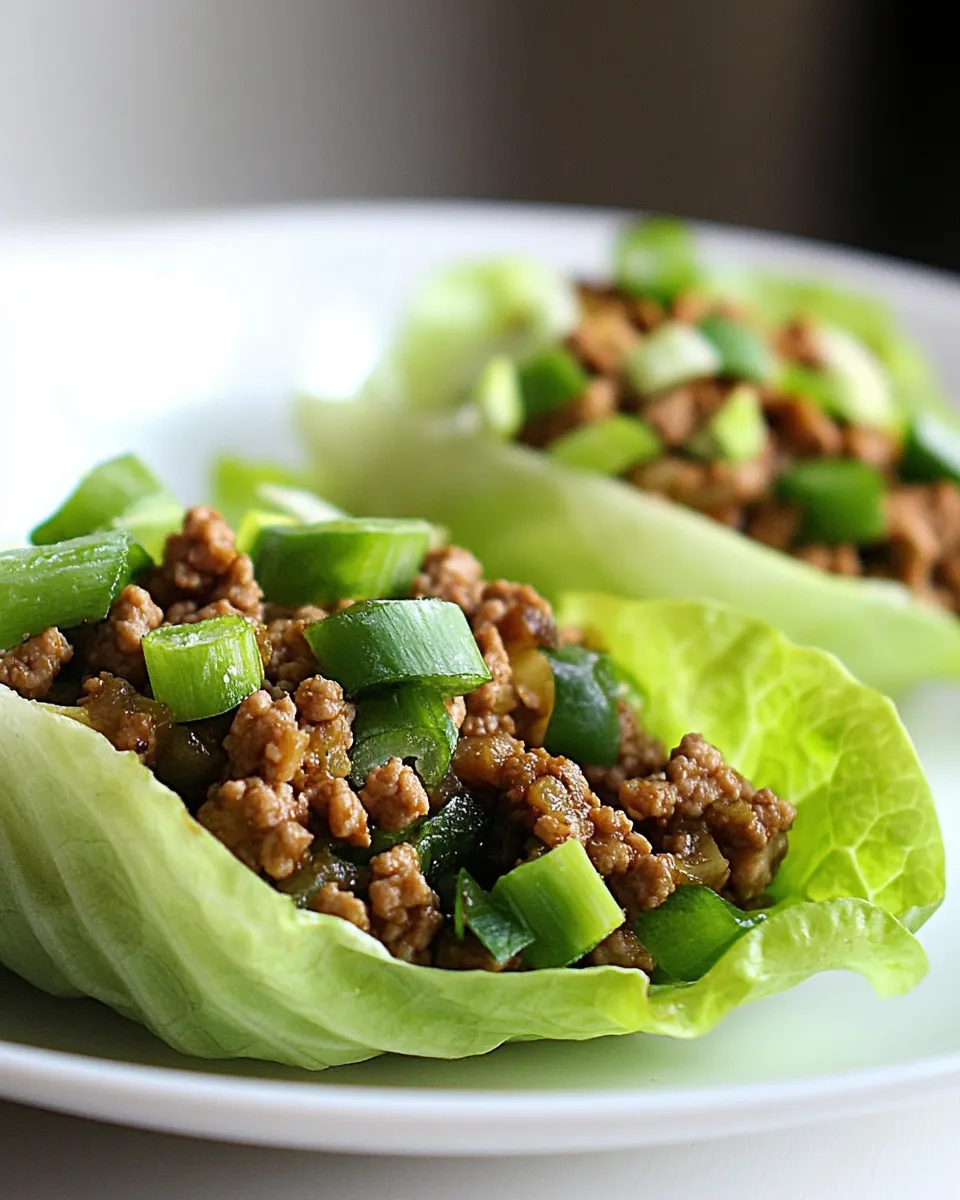 Delicious Ground Turkey Lettuce Wrap Recipe plate image