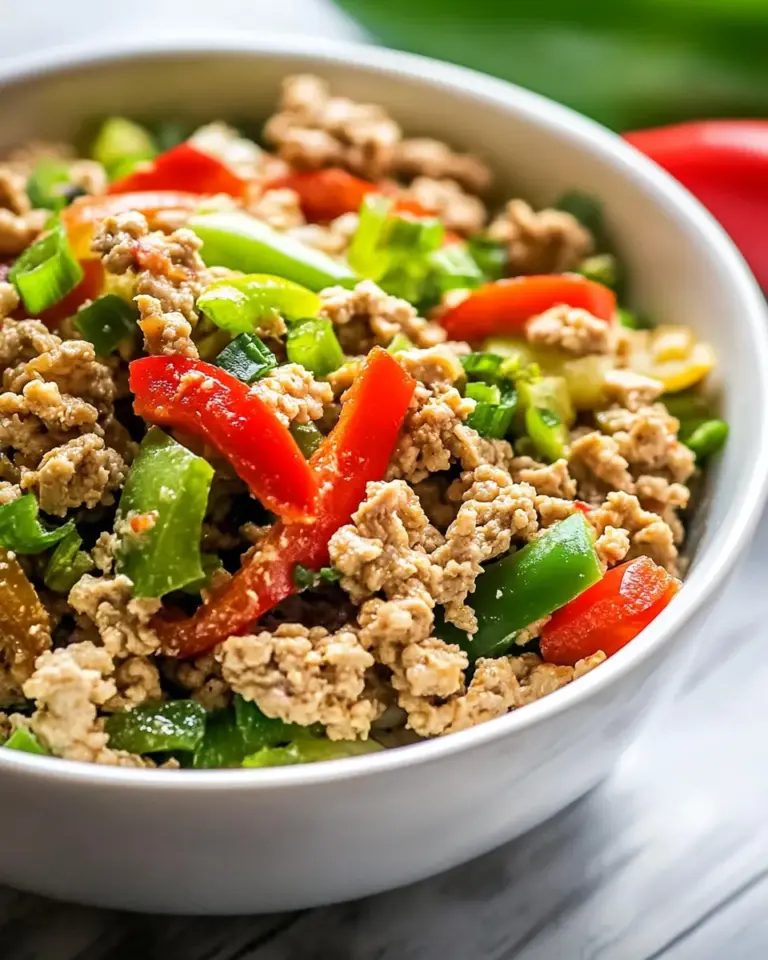 Homemade Ground Turkey and Peppers Recipe photo