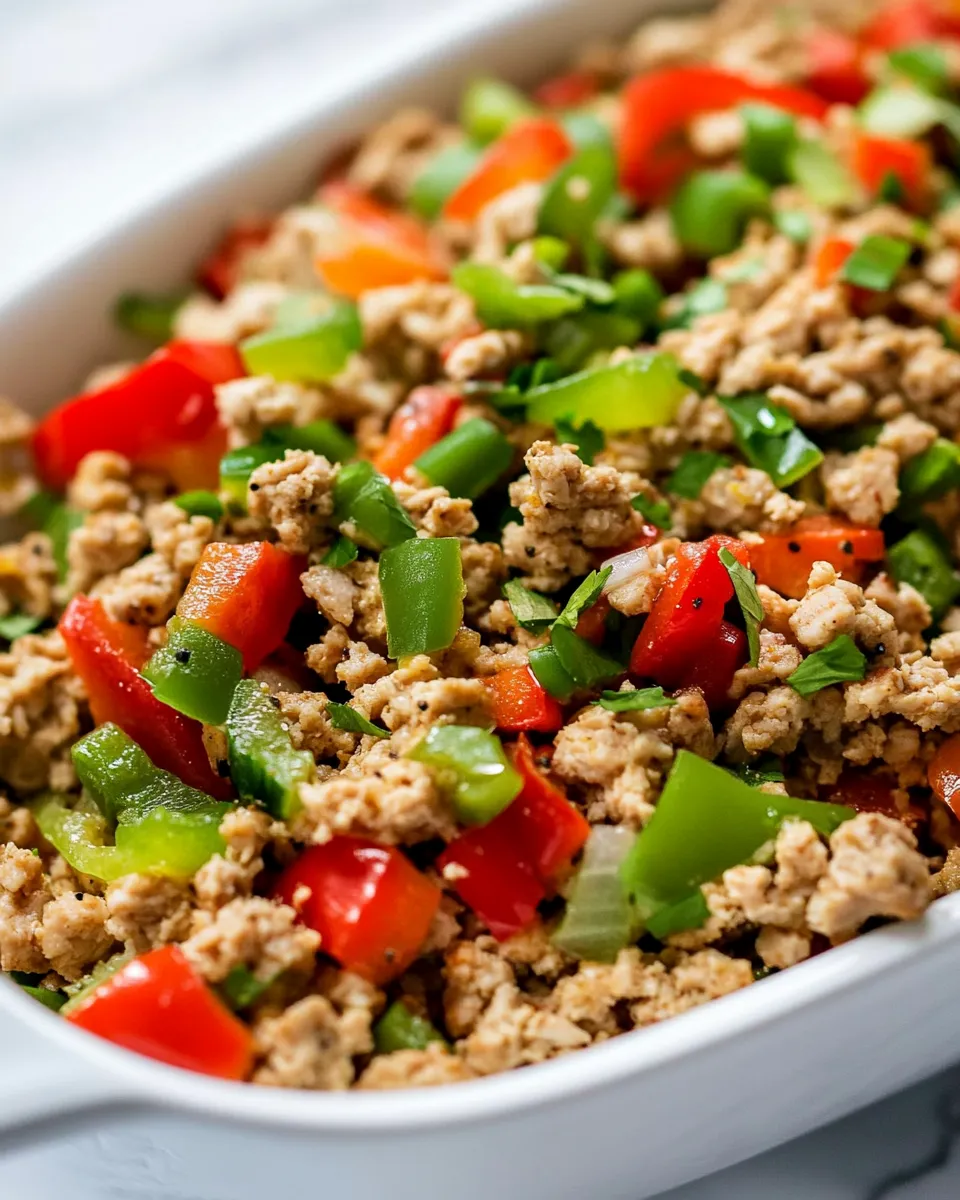 Classic Ground Turkey and Peppers Recipe image