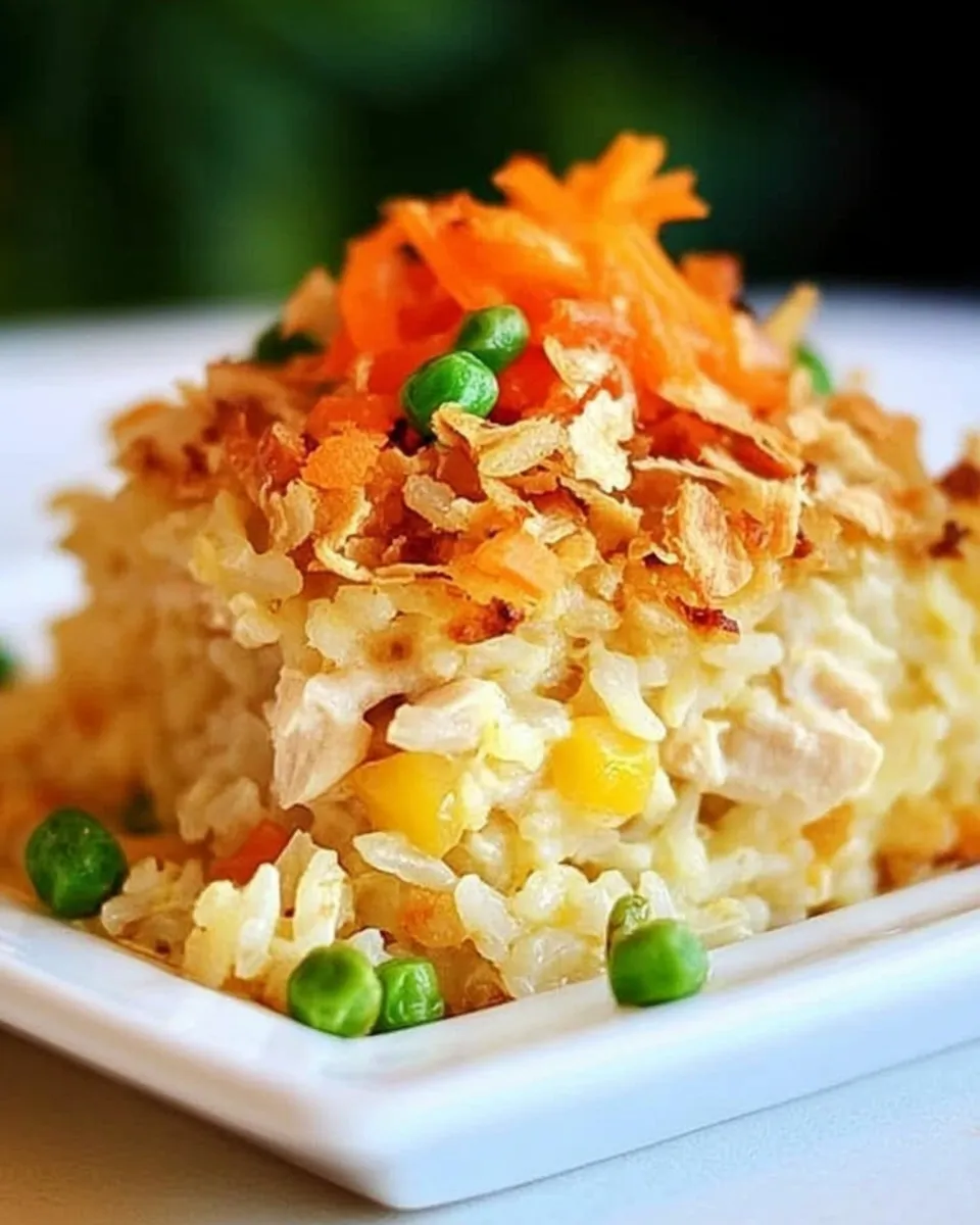 Easy Hawaiian Chicken and Rice Casserole plate image