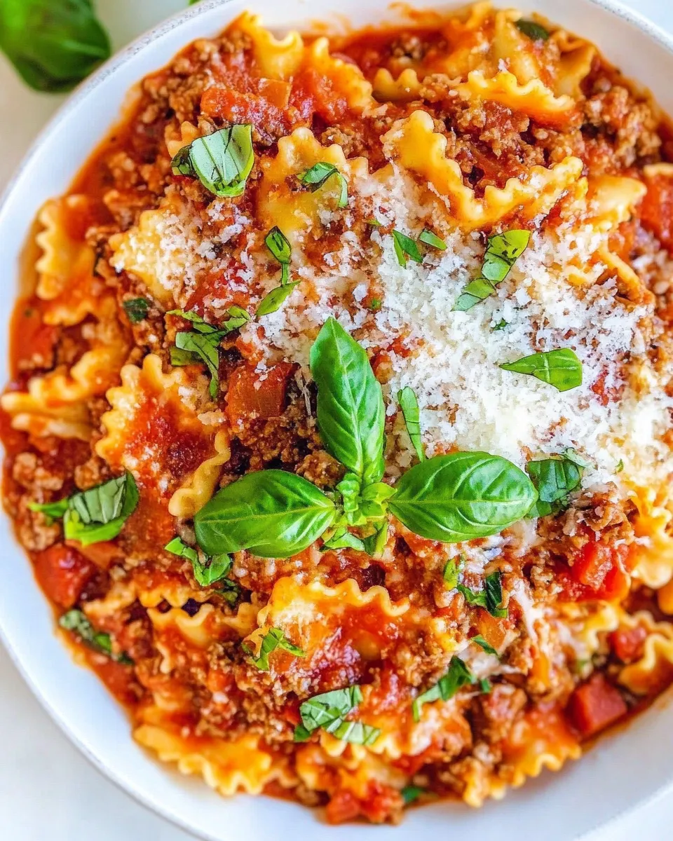 delicious Healthier 20-Minute Skillet Lasagna shot