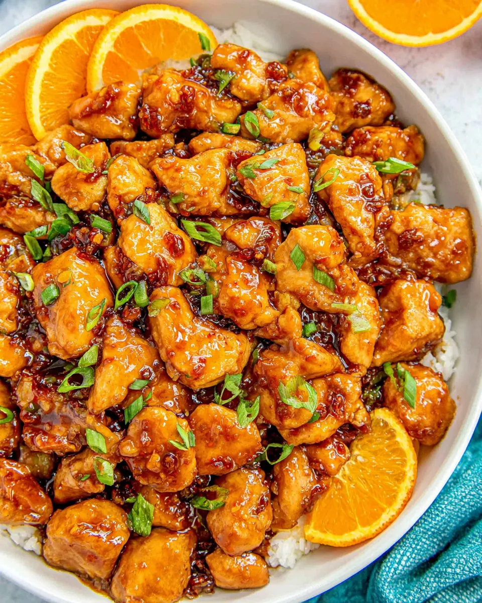 Classic Healthier Orange Chicken dish photo