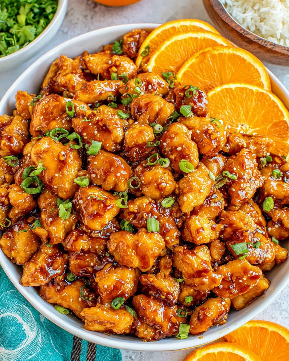 Easy Healthier Orange Chicken food shot