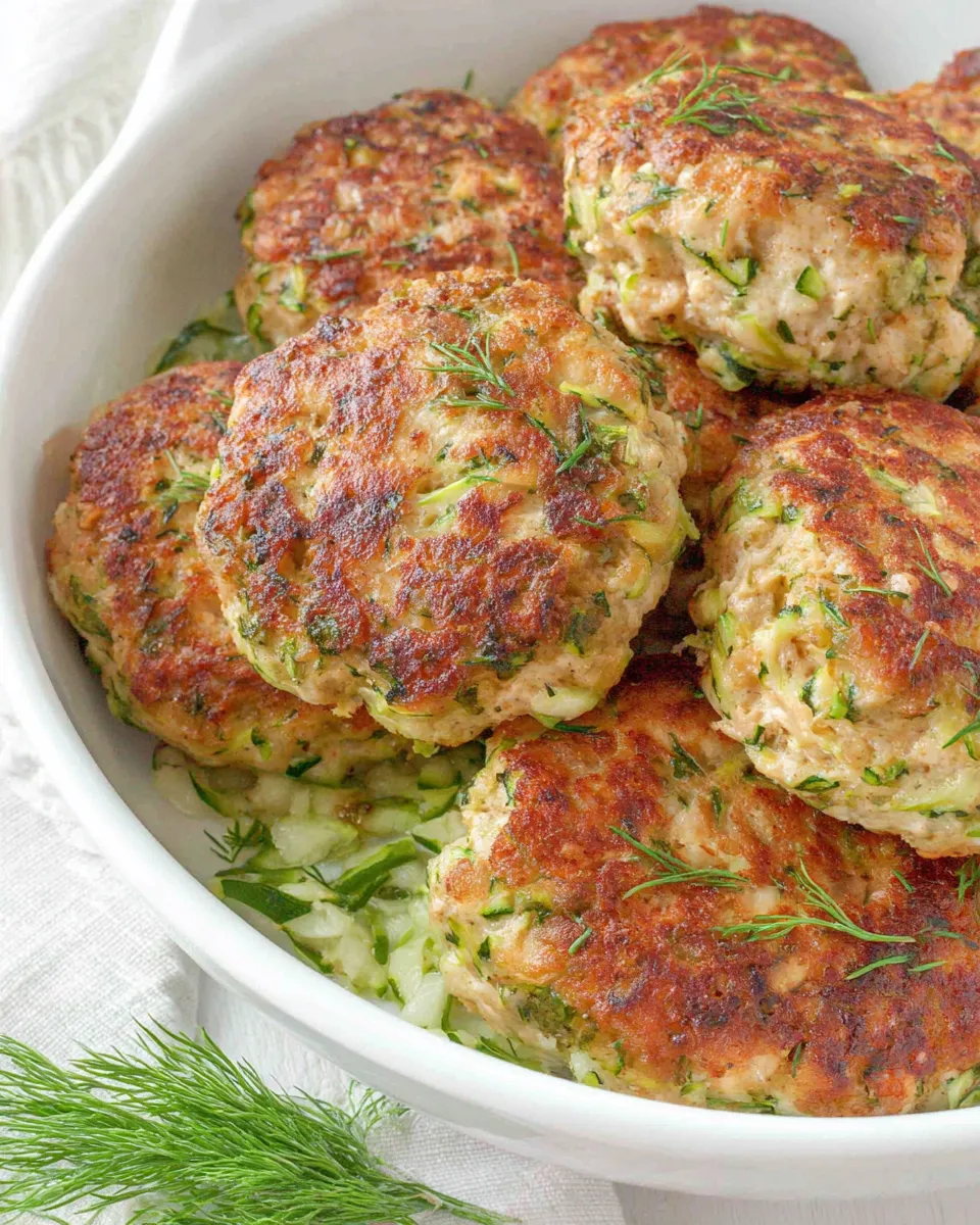 Classic Healthy Chicken Croquettes Recipe with Zucchini and Onions image