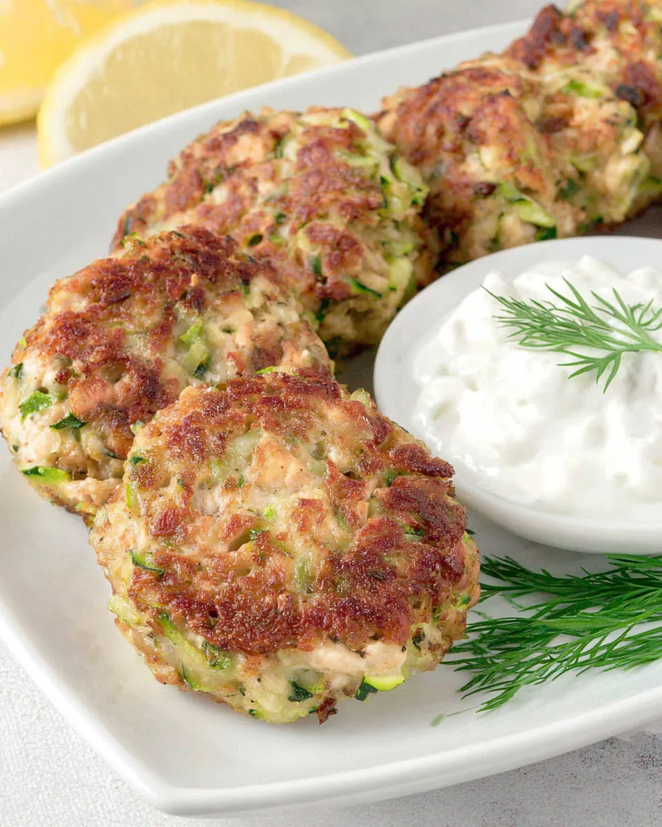 Easy Healthy Chicken Croquettes Recipe with Zucchini and Onions recipe image