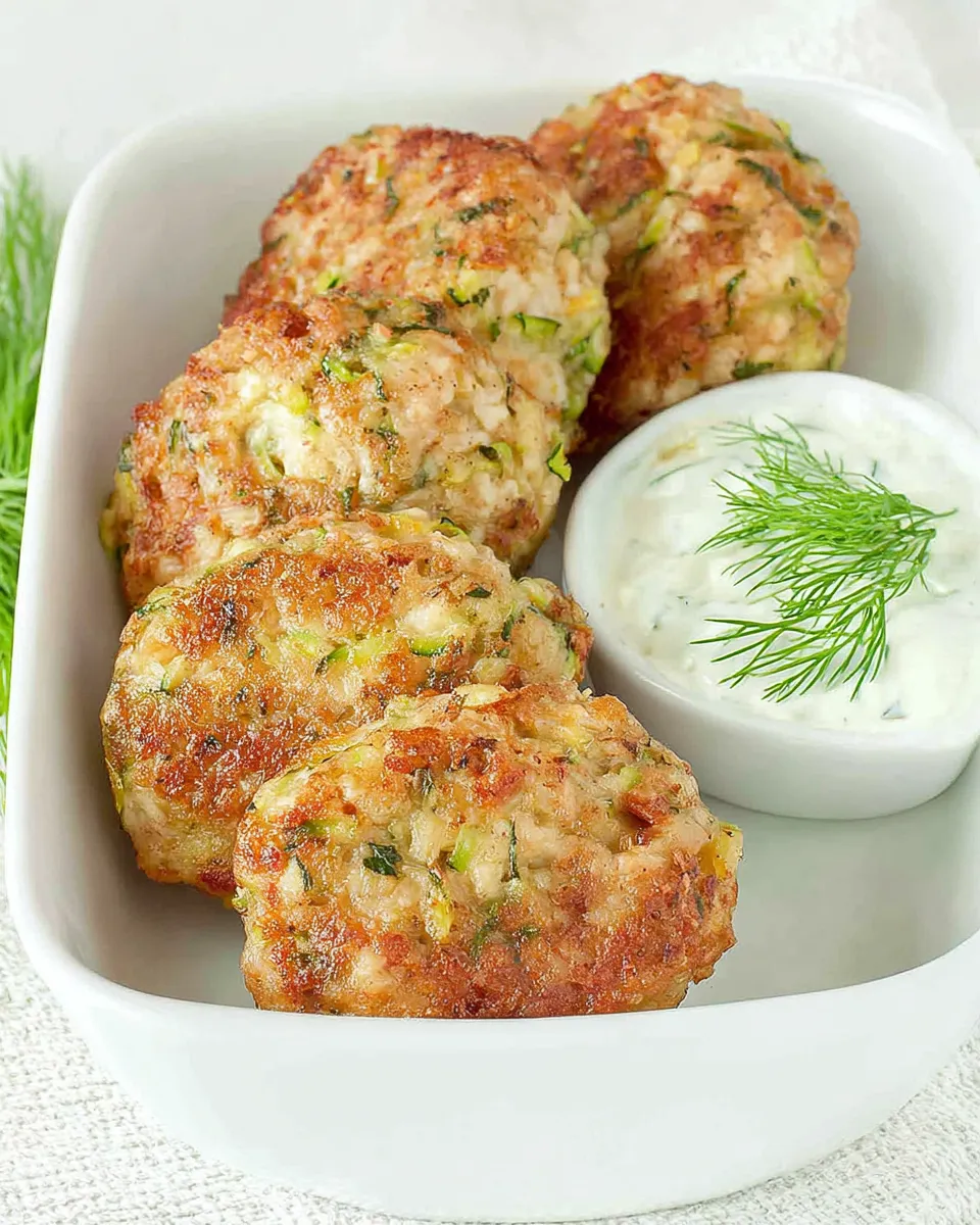 Delicious Healthy Chicken Croquettes Recipe with Zucchini and Onions dish photo