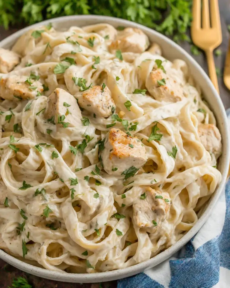 Easy Healthy Chicken Fettuccine Alfredo photo