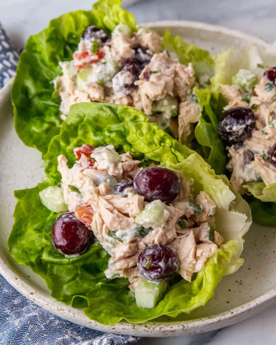 Homemade Healthy Chicken Salad Lettuce Wraps photo