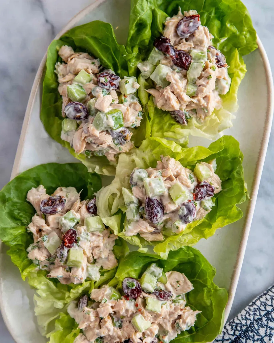 Classic Healthy Chicken Salad Lettuce Wraps image