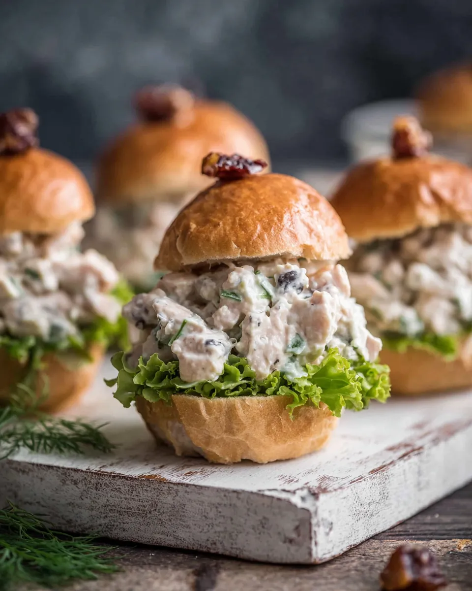 Classic Healthy Chicken Salad Sliders dish photo