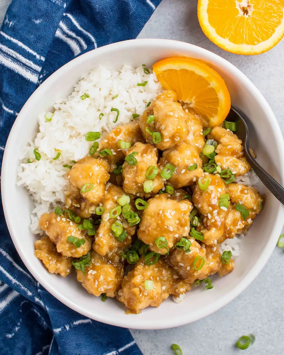 Classic Healthy Orange Chicken dish photo