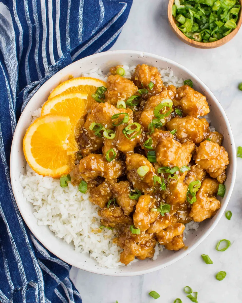 Easy Healthy Orange Chicken food shot
