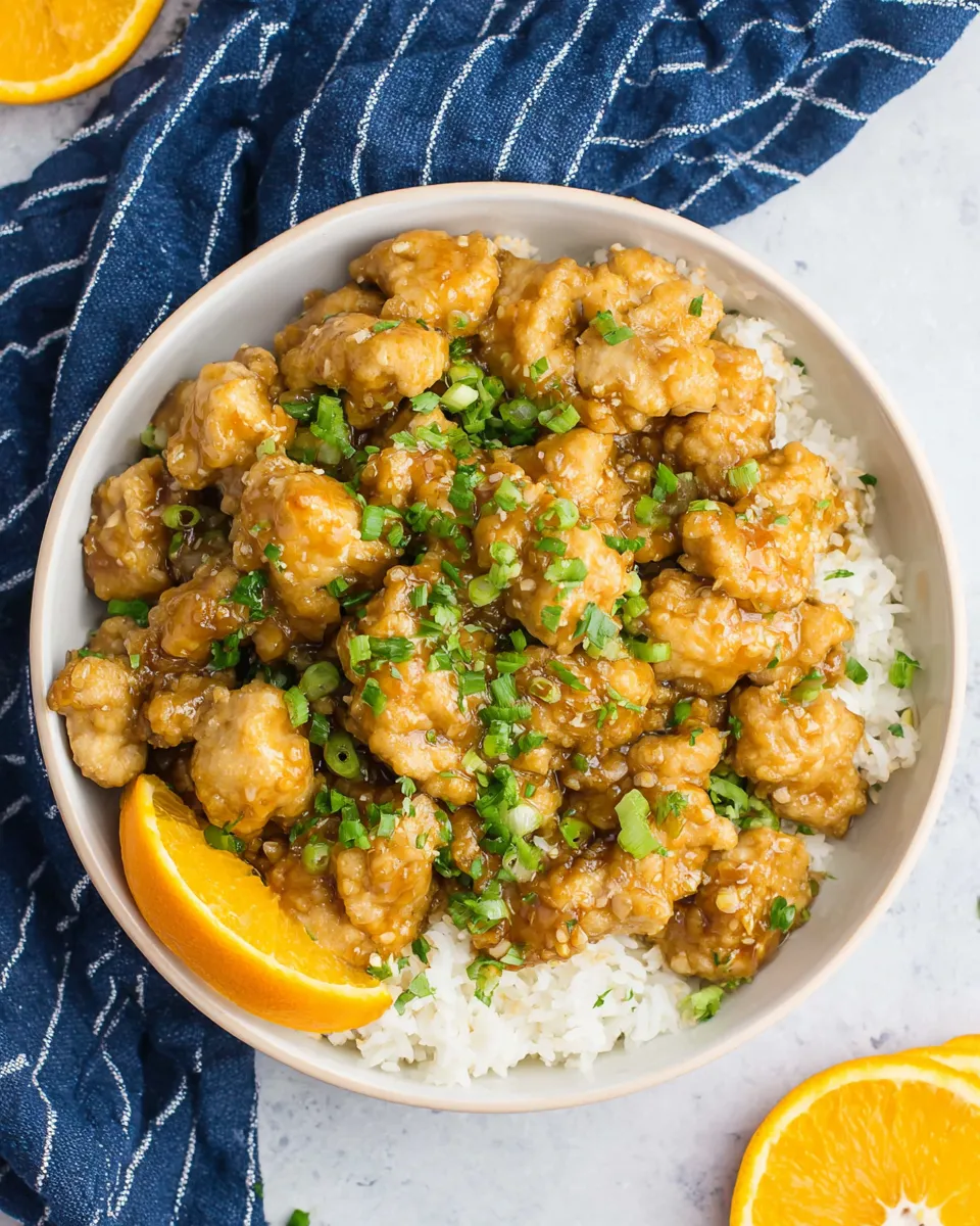 Delicious Healthy Orange Chicken plate image