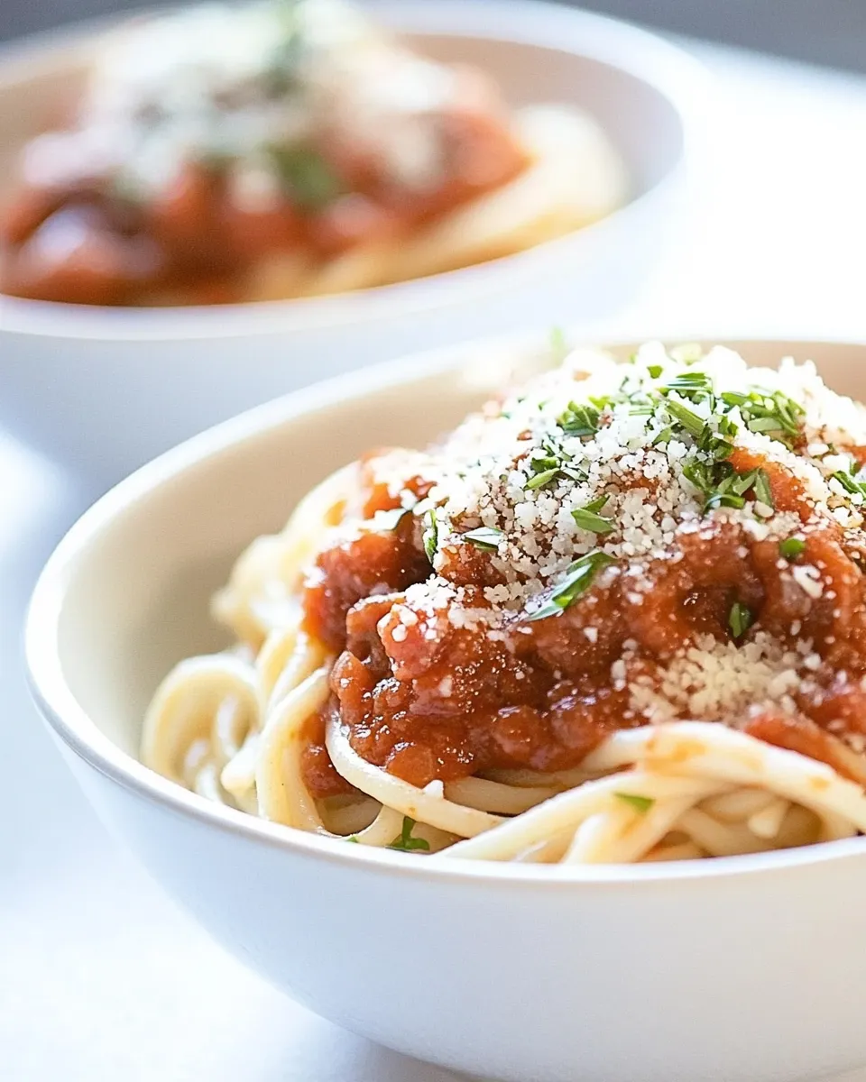 delicious Hearts of Palm Linguini and Legendary Spaghetti Sauce Bowls Recipe shot
