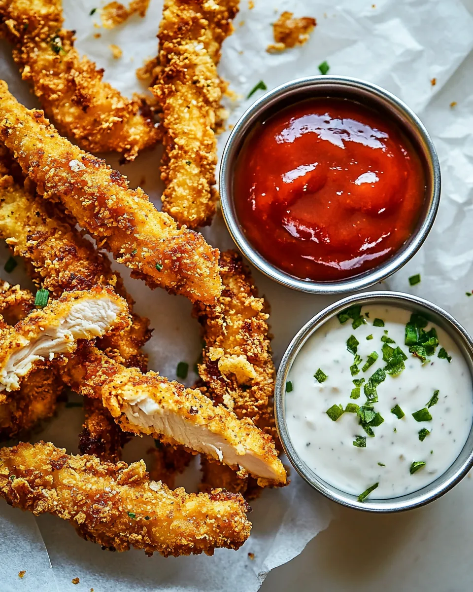 delicious Homemade Chicken Fries shot