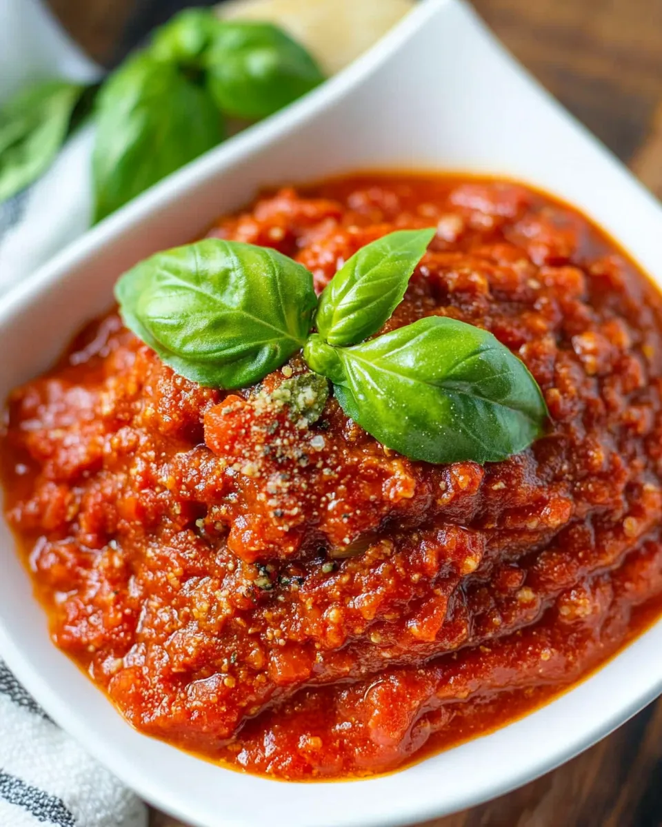 Delicious Homemade Spaghetti Sauce shot