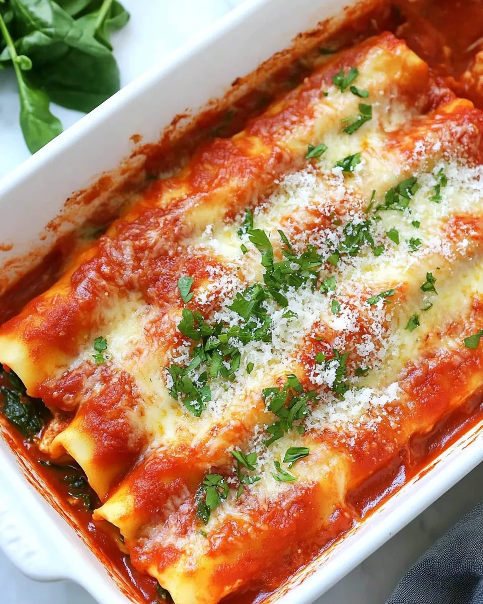 easy Homemade Spinach Manicotti picture