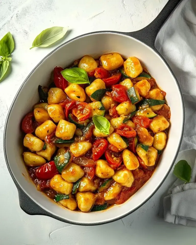 homemade Homemade Zucchini Gnocchi in Rustic Tomato Sauce photo