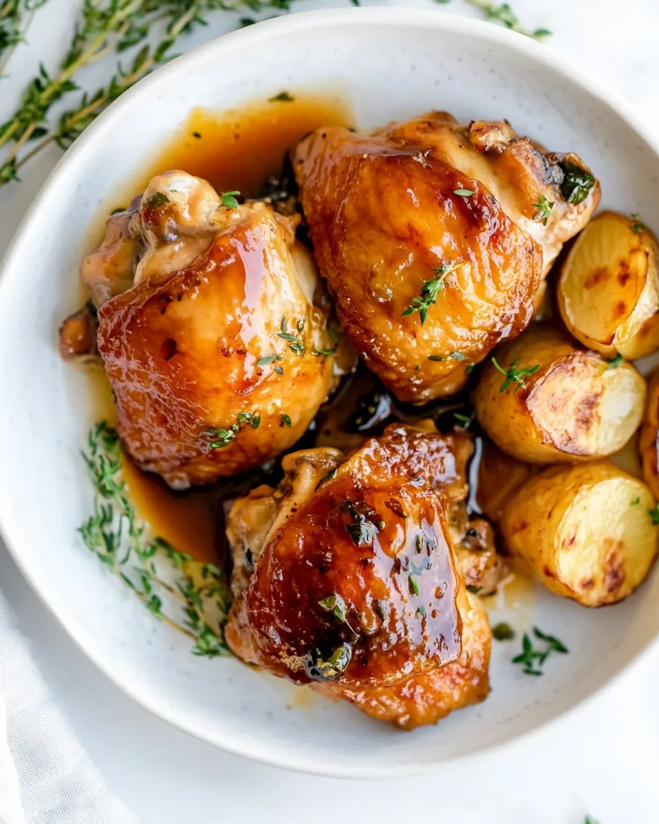 Classic Honey Balsamic Chicken Thighs image