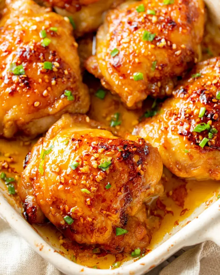 Homemade Honey Garlic Baked Chicken Thighs photo