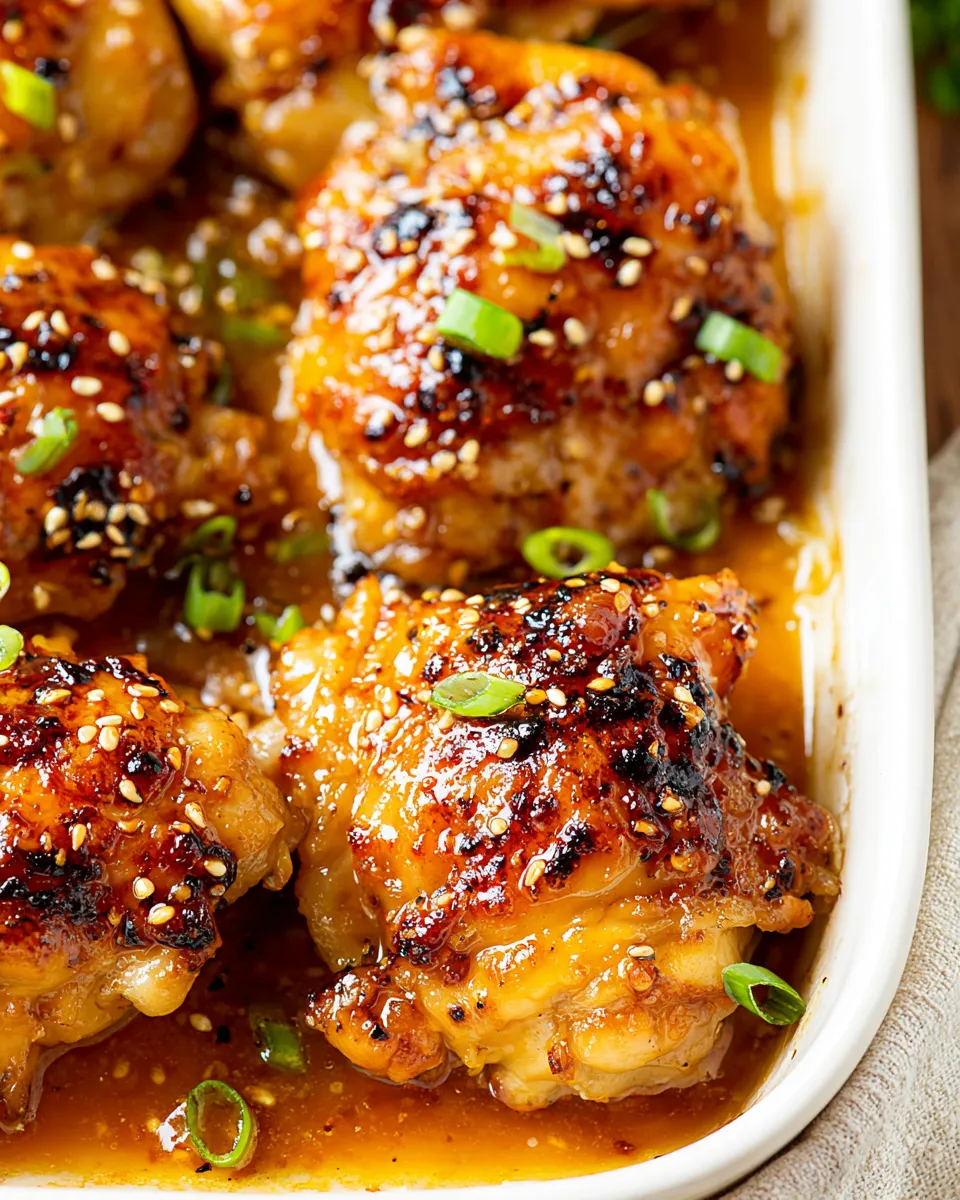 Classic Honey Garlic Baked Chicken Thighs image