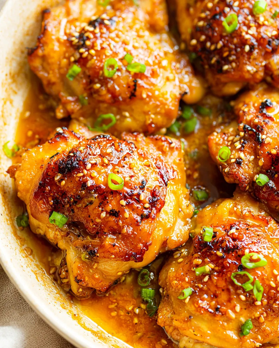 Delicious Honey Garlic Baked Chicken Thighs dish photo
