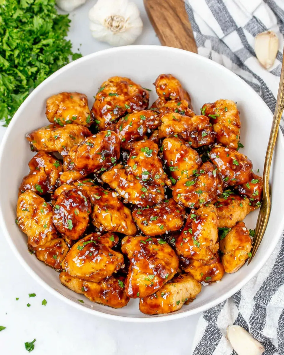 Delicious Honey Garlic Chicken Bites image
